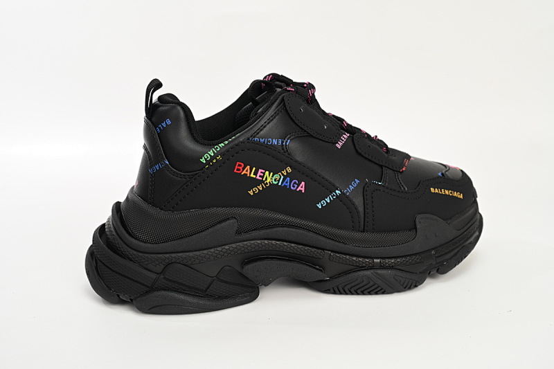 【CA0LJ】七彩 巴黎世家8层组合TPU复古鞋 524039 W2FA1 1210 Balenciaga Triple S Letter Colorful
