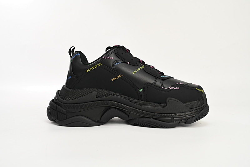 【CA0LJ】七彩 巴黎世家8层组合TPU复古鞋 524039 W2FA1 1210 Balenciaga Triple S Letter Colorful