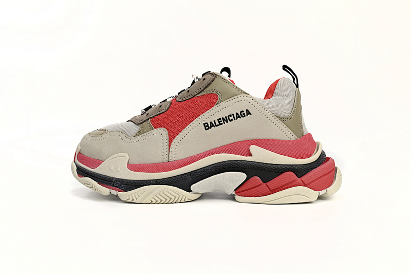 【CA0LJ】艳红 巴黎世家8层组合TPU复古鞋 541624 W06E2 1863 Balenciaga Triple S Red White Dark Grey