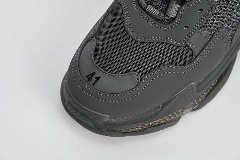 【DA0LJ】深灰气垫 巴黎世家水晶透明底气垫鞋 541624 W2GA1 1801 Balenciaga Triple S Dark Grey