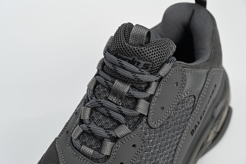 【DA0LJ】深灰气垫 巴黎世家水晶透明底气垫鞋 541624 W2GA1 1801 Balenciaga Triple S Dark Grey