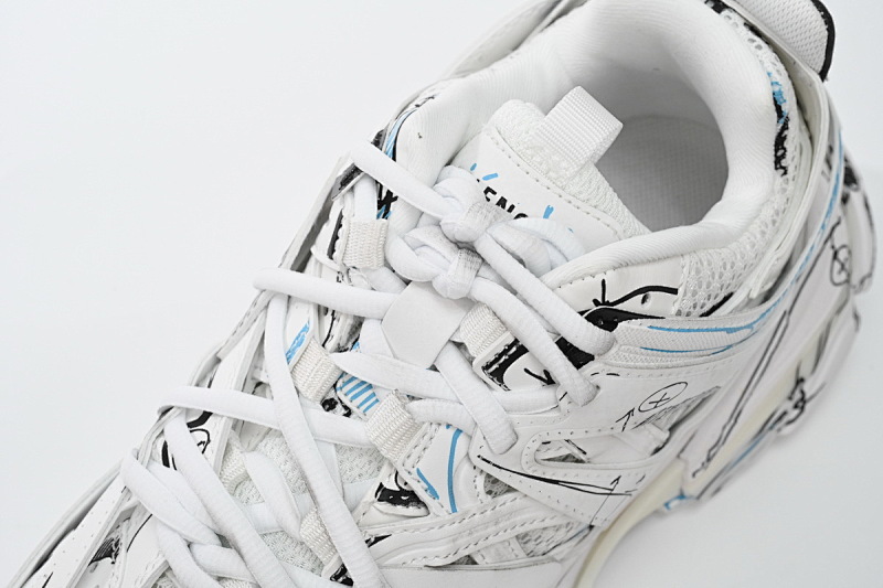 【DA0LJ】涂鸦艺术-100  巴黎3代时尚复古低帮跑鞋 542436 W3SRA 9014 Balenciaga Tess S.Black Graffiti Art