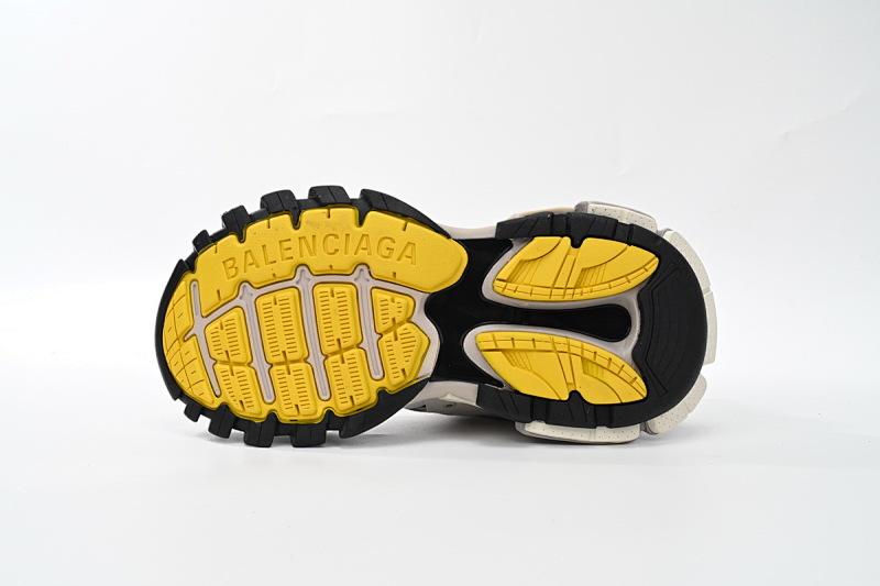 【DA0LJ】黑黄尾-102 巴黎3代时尚复古低帮跑鞋 542436 W1ST3 0258 Balenciaga Tess S.Black Black And Yellow Tail