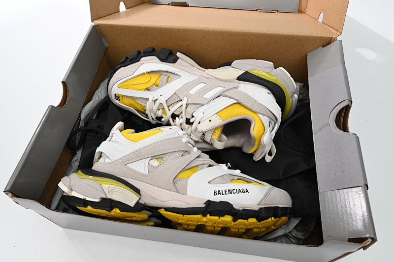 【DA0LJ】黑黄尾-102 巴黎3代时尚复古低帮跑鞋 542436 W1ST3 0258 Balenciaga Tess S.Black Black And Yellow Tail