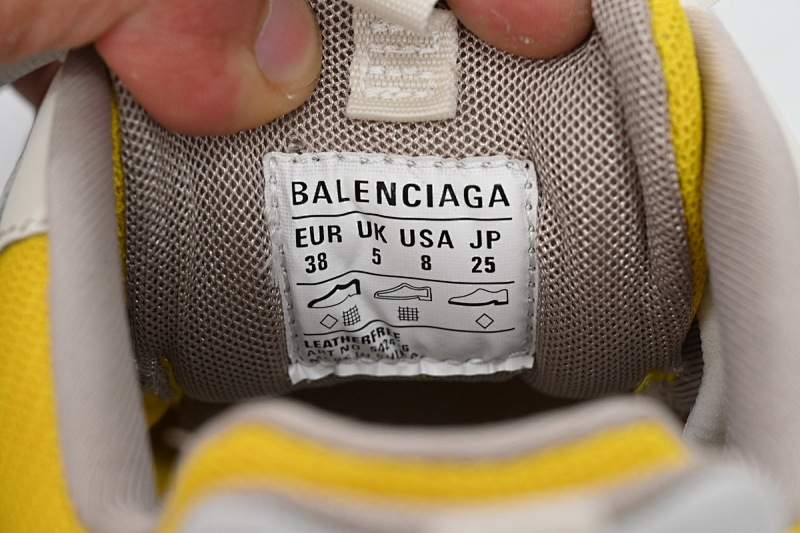 【DA0LJ】黑黄尾-102 巴黎3代时尚复古低帮跑鞋 542436 W1ST3 0258 Balenciaga Tess S.Black Black And Yellow Tail