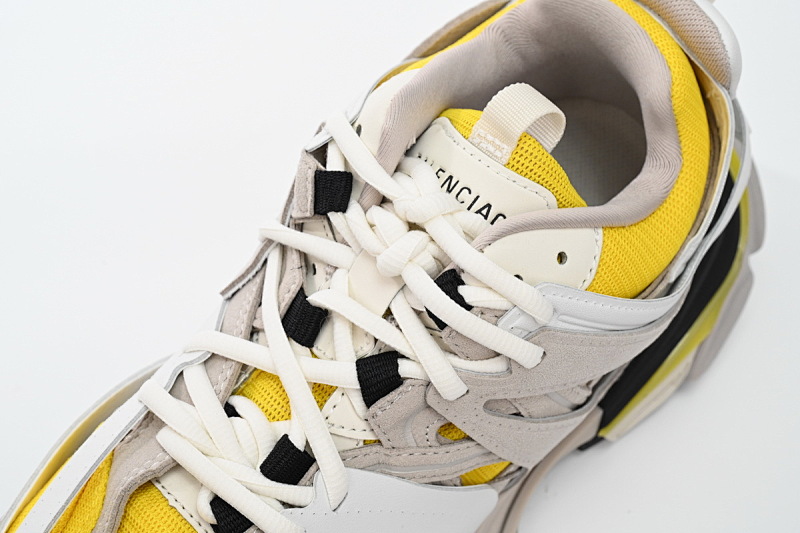 【DA0LJ】黑黄尾-102 巴黎3代时尚复古低帮跑鞋 542436 W1ST3 0258 Balenciaga Tess S.Black Black And Yellow Tail