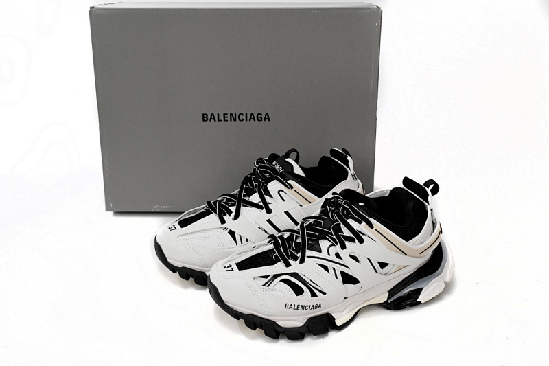【DA0LJ】黑白-61 巴黎3代时尚复古低帮跑鞋 542436 W3NH3 7261 Balenciaga Tess S.Black And White