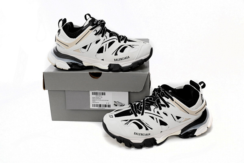 【DA0LJ】黑白-61 巴黎3代时尚复古低帮跑鞋 542436 W3NH3 7261 Balenciaga Tess S.Black And White
