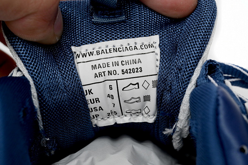 【DA0LJ】白深蓝-65 巴黎3代时尚复古低帮跑鞋 542023 W1GC4 9050 Balenciaga Tess S.White Dark Blue