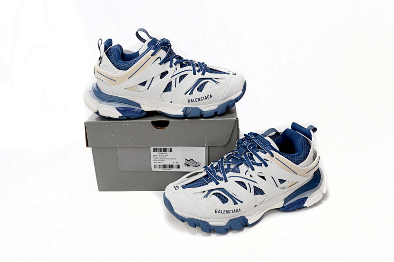 【DA0LJ】白深蓝-65 巴黎3代时尚复古低帮跑鞋 542023 W1GC4 9050 Balenciaga Tess S.White Dark Blue