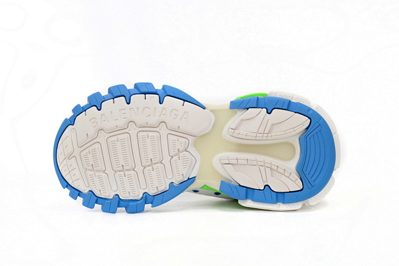 【DA0LJ】绿白蓝-67 巴黎3代时尚复古低帮跑鞋 542436 W2BC3 0285 Balenciaga Tess S.Green, White, and Blue