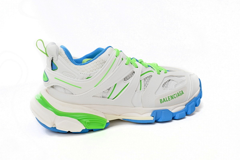 【DA0LJ】绿白蓝-67 巴黎3代时尚复古低帮跑鞋 542436 W2BC3 0285 Balenciaga Tess S.Green, White, and Blue