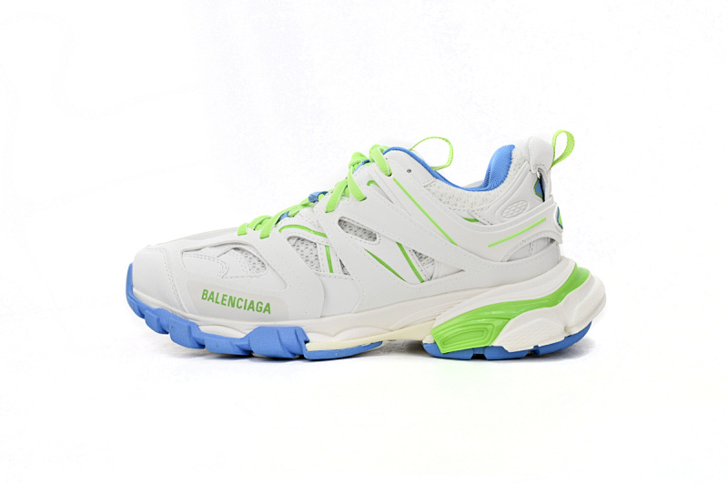 【DA0LJ】绿白蓝-67 巴黎3代时尚复古低帮跑鞋 542436 W2BC3 0285 Balenciaga Tess S.Green, White, and Blue