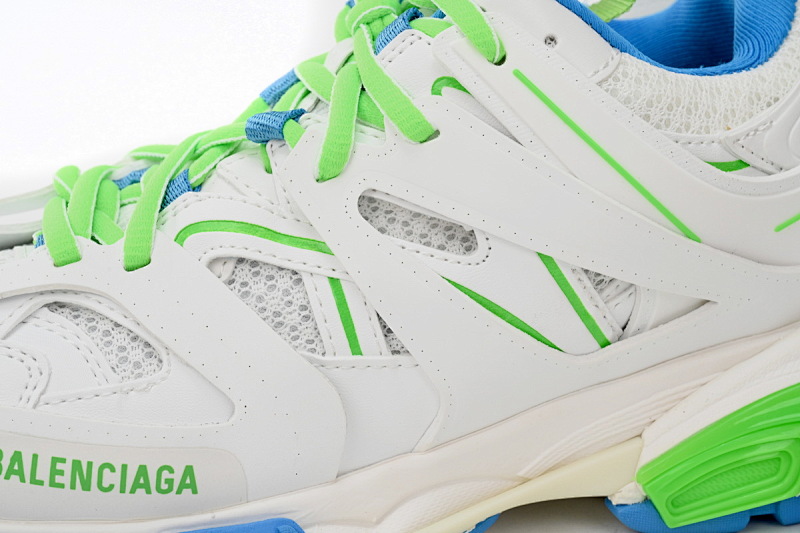 【DA0LJ】绿白蓝-67 巴黎3代时尚复古低帮跑鞋 542436 W2BC3 0285 Balenciaga Tess S.Green, White, and Blue