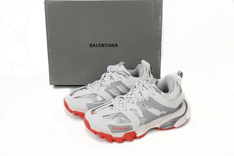 【DA0LJ】白灰红-63 巴黎3代时尚复古低帮跑鞋 542436 W3DB2 7663 Balenciaga Tess S.White Grey Red