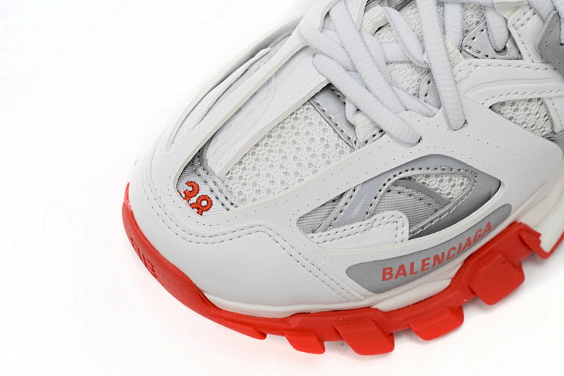 【DA0LJ】白灰红-63 巴黎3代时尚复古低帮跑鞋 542436 W3DB2 7663 Balenciaga Tess S.White Grey Red