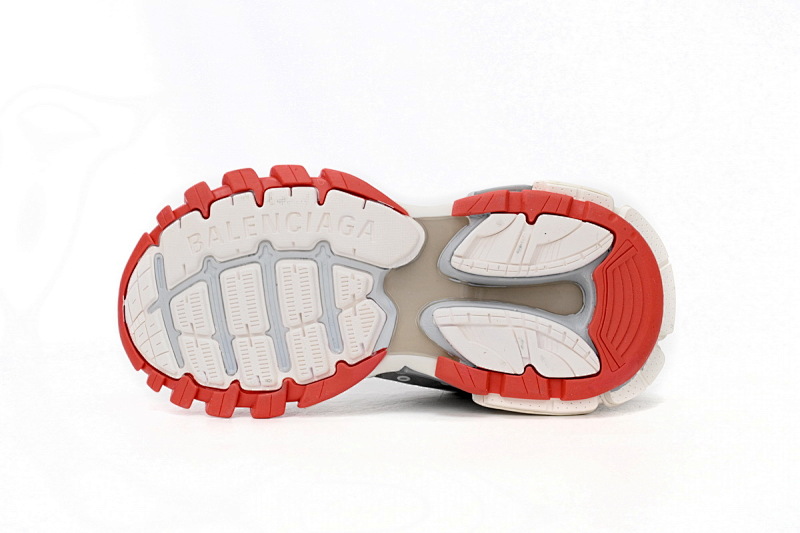 【DA0LJ】白灰红-63 巴黎3代时尚复古低帮跑鞋 542436 W3DB2 7663 Balenciaga Tess S.White Grey Red