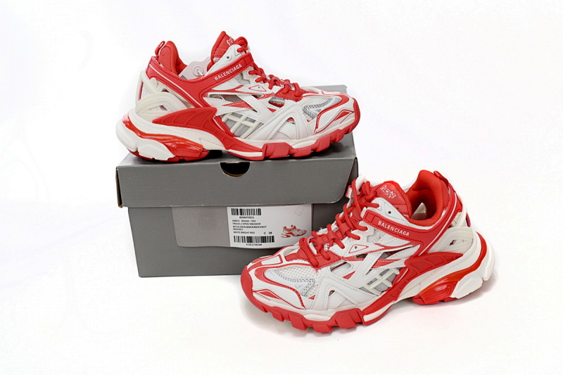 【EA0LL】白红-33 巴黎4代时尚跑鞋 568615 W2GN3 1293 Balenciaga Track 2 Sneaker Military Black White Red