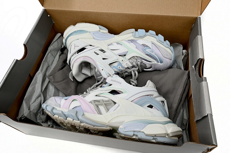 【EA0LL】淡白紫-20 巴黎4代时尚跑鞋 568615 W2GN3 9045 Balenciaga Track 2 Sneaker Military Black Pale White Purple