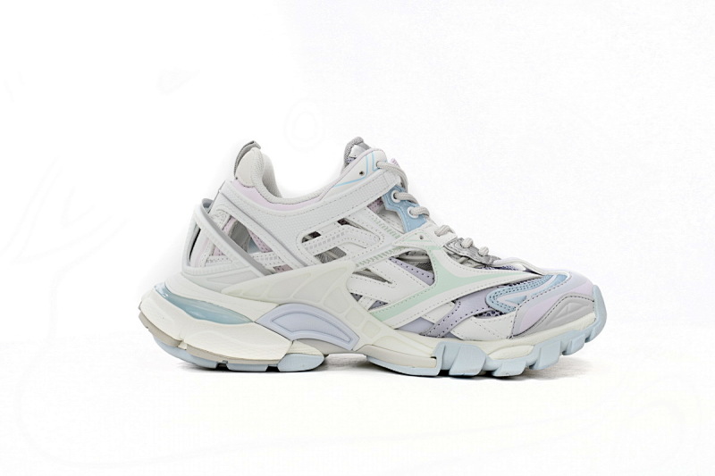 【EA0LL】淡白紫-20 巴黎4代时尚跑鞋 568615 W2GN3 9045 Balenciaga Track 2 Sneaker Military Black Pale White Purple