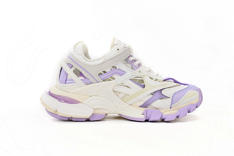 【EA0LL】白紫-40 巴黎4代时尚跑鞋 568615 W3AE2 5711 Balenciaga Track 2 Sneaker Military PAICU
