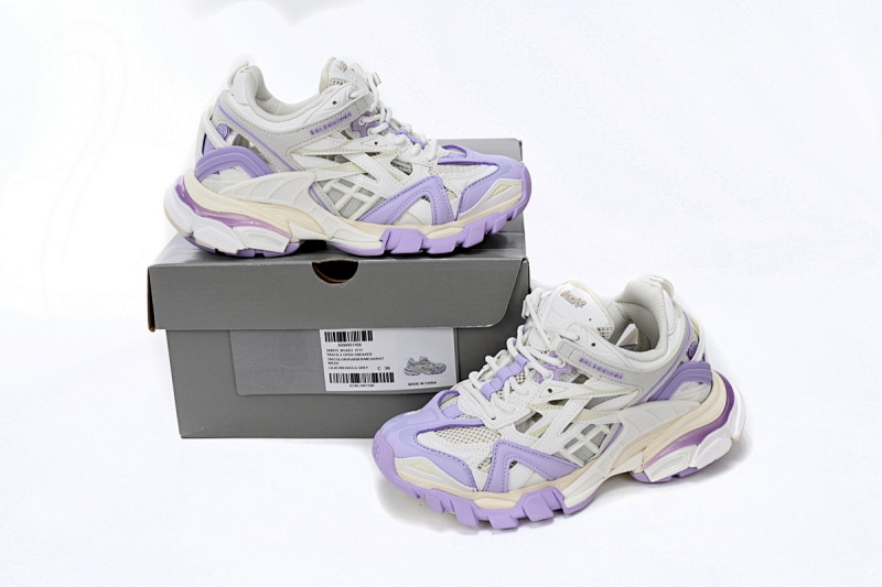 【EA0LL】白紫-40 巴黎4代时尚跑鞋 568615 W3AE2 5711 Balenciaga Track 2 Sneaker Military PAICU