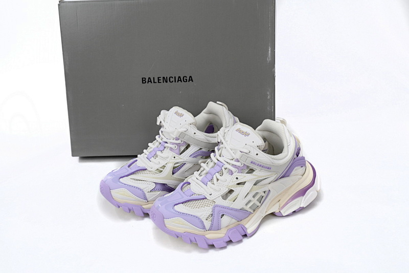 【EA0LL】白紫-40 巴黎4代时尚跑鞋 568615 W3AE2 5711 Balenciaga Track 2 Sneaker Military PAICU