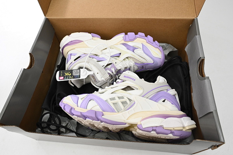 【EA0LL】白紫-40 巴黎4代时尚跑鞋 568615 W3AE2 5711 Balenciaga Track 2 Sneaker Military PAICU