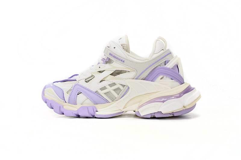 【EA0LL】白紫-40 巴黎4代时尚跑鞋 568615 W3AE2 5711 Balenciaga Track 2 Sneaker Military PAICU