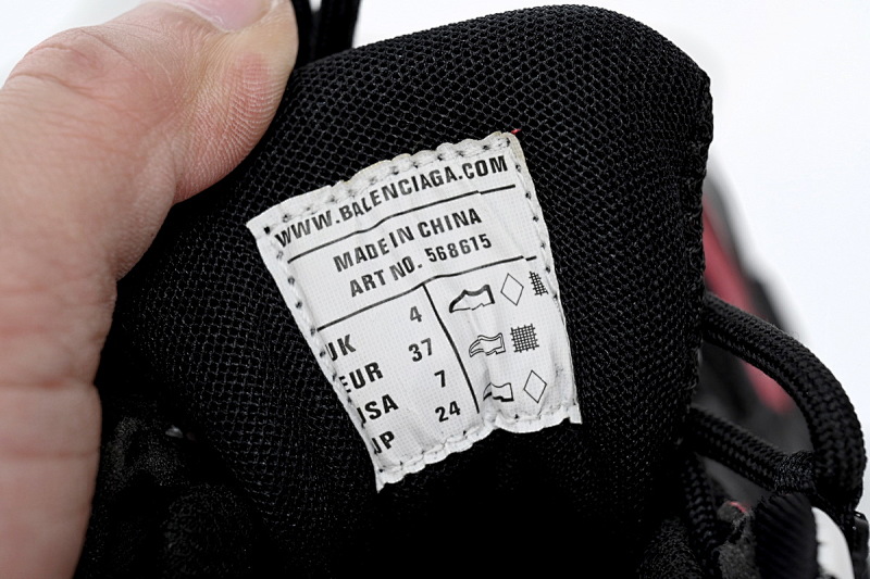 【EA0LL】黑白红-10 巴黎4代时尚跑鞋 568614 W2GN3 6000 Balenciaga Track 2 Sneaker Military Black White Red