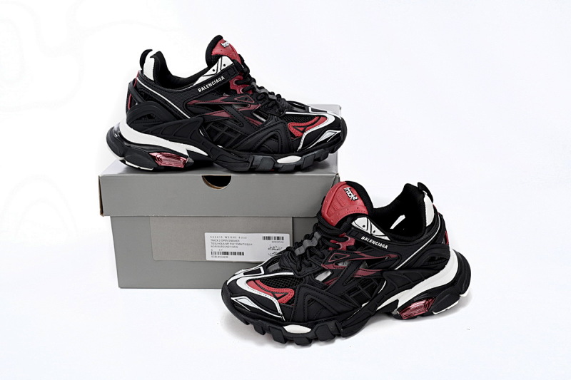 【EA0LL】黑白红-10 巴黎4代时尚跑鞋 568614 W2GN3 6000 Balenciaga Track 2 Sneaker Military Black White Red