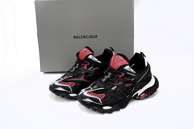 【EA0LL】黑白红-10 巴黎4代时尚跑鞋 568614 W2GN3 6000 Balenciaga Track 2 Sneaker Military Black White Red