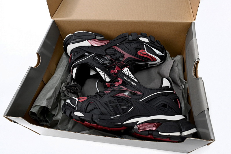 【EA0LL】黑白红-10 巴黎4代时尚跑鞋 568614 W2GN3 6000 Balenciaga Track 2 Sneaker Military Black White Red