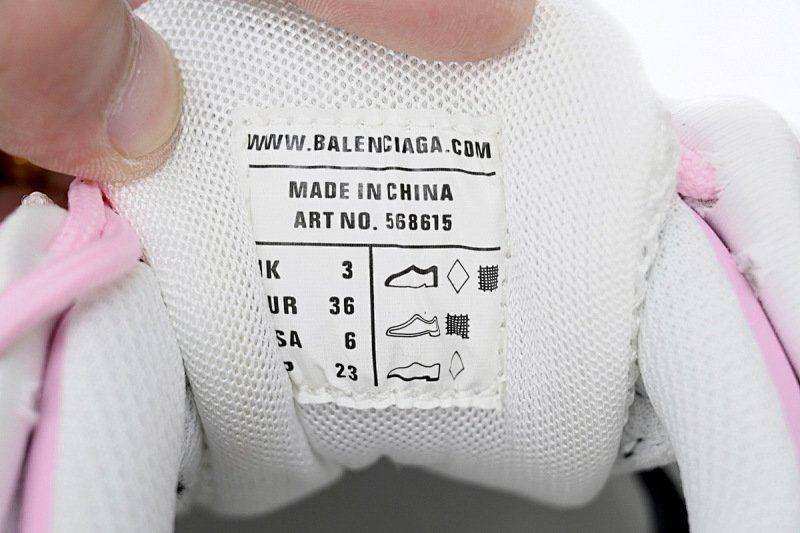 【EA0LL】粉白-35 巴黎4代时尚跑鞋 568615 W3AE2 5291 Balenciaga Track 2 Sneaker Pink White