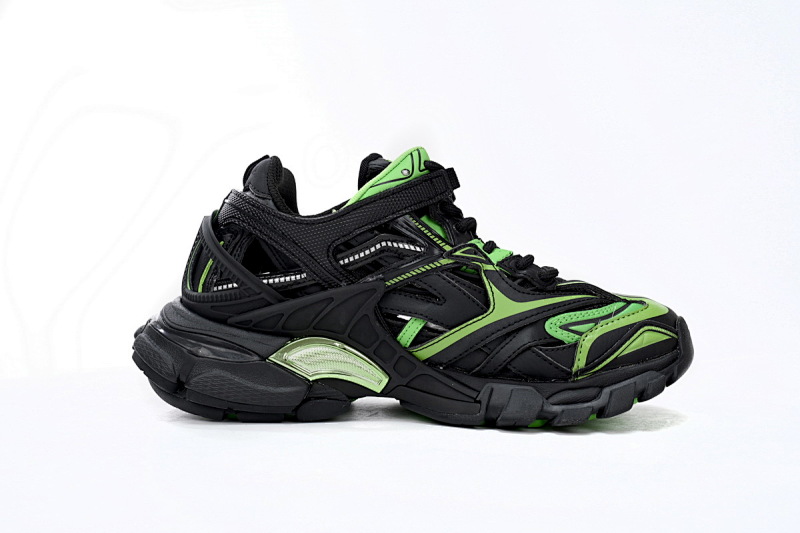 【EA0LL】黑绿-12 巴黎4代时尚跑鞋 568614 W2GN3 1086 Balenciaga Track 2 Sneaker Black Green