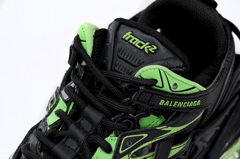 【EA0LL】黑绿-12 巴黎4代时尚跑鞋 568614 W2GN3 1086 Balenciaga Track 2 Sneaker Black Green