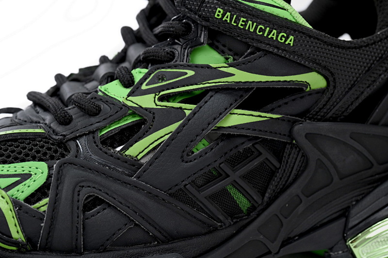 【EA0LL】黑绿-12 巴黎4代时尚跑鞋 568614 W2GN3 1086 Balenciaga Track 2 Sneaker Black Green