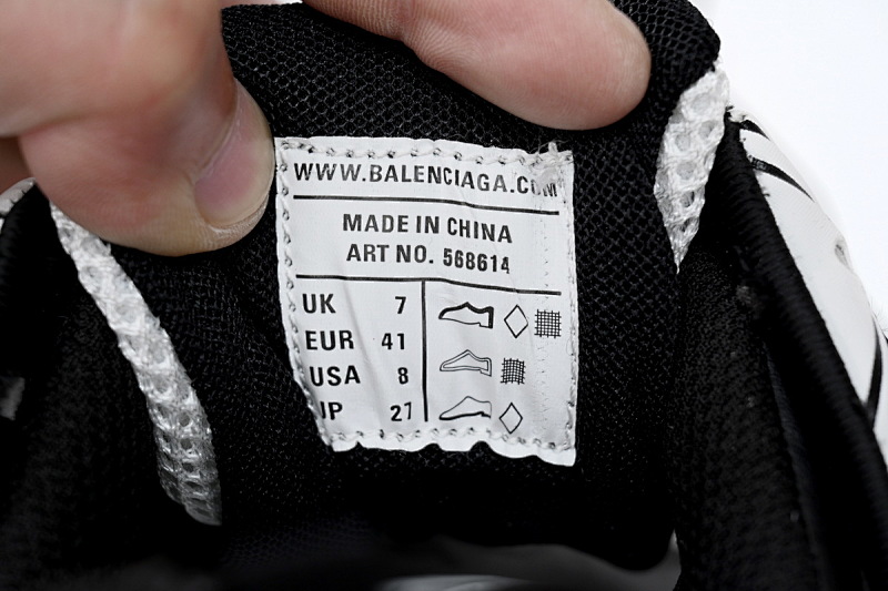 【EA0LL】黑白-23 巴黎4代时尚跑鞋 568614 W2GN3 1090 Balenciaga Track 2 Sneaker Black And White