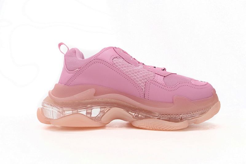 【DA0LJ】粉色-20 巴黎世家水晶透明底气垫鞋 544351 W09O1 3820 Balenciaga Triple S  Pink