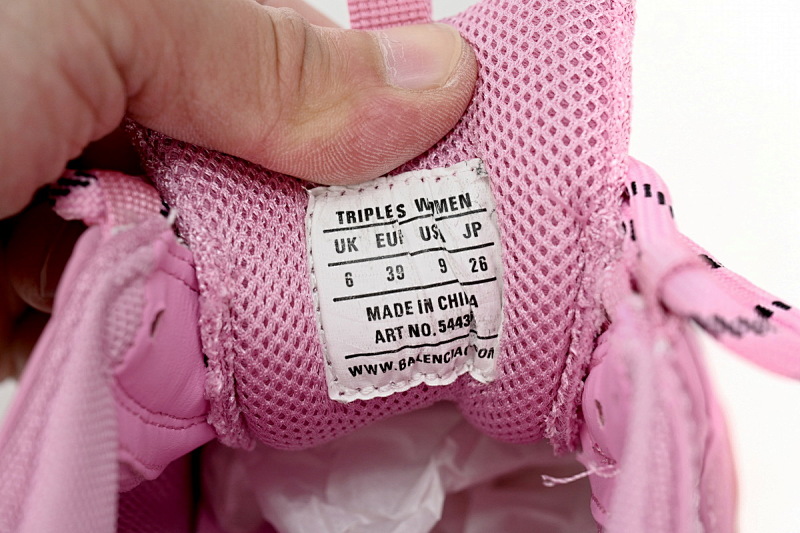 【DA0LJ】粉色-20 巴黎世家水晶透明底气垫鞋 544351 W09O1 3820 Balenciaga Triple S  Pink