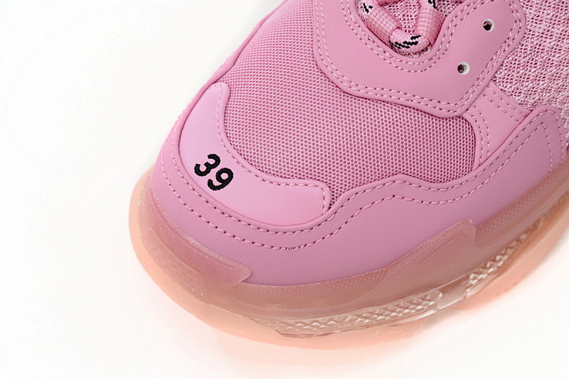 【DA0LJ】粉色-20 巴黎世家水晶透明底气垫鞋 544351 W09O1 3820 Balenciaga Triple S  Pink