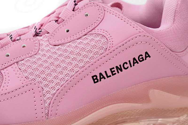 【DA0LJ】粉色-20 巴黎世家水晶透明底气垫鞋 544351 W09O1 3820 Balenciaga Triple S  Pink