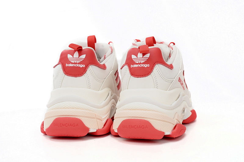 【CA0LJ】AD白红杠-5 巴黎1代复古老爹鞋  adidas x Balenciaga Triple S White Red Bar
