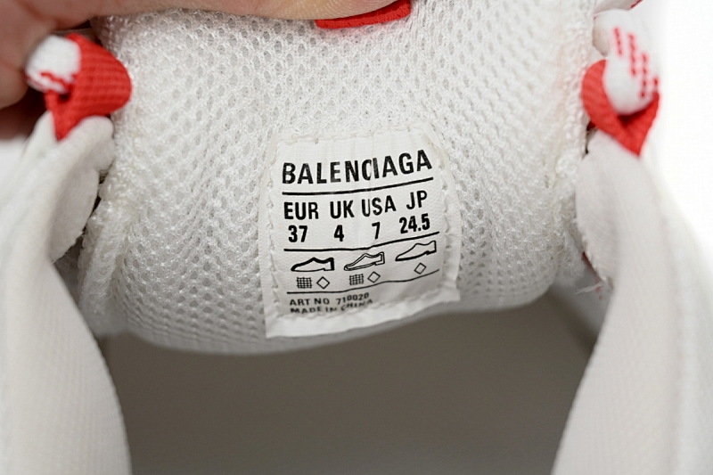 【CA0LJ】AD白红杠-5 巴黎1代复古老爹鞋  adidas x Balenciaga Triple S White Red Bar