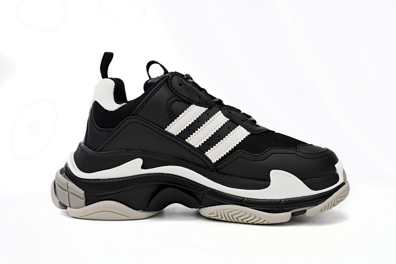 yupoo_372328_2edf14fc.jpg 【CA0LJ】AD黑白杠-2 巴黎1代复古老爹鞋 712764 W2ZB2 1090 adidas x Balenciaga Triple S Black And White Bars