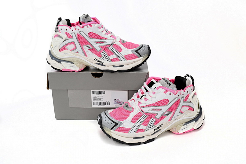 【EA5LJ】白红粉-25 巴黎世家7代减震运动跑步鞋 677402 W3RBN 9155 Balenciaga White Red Powder