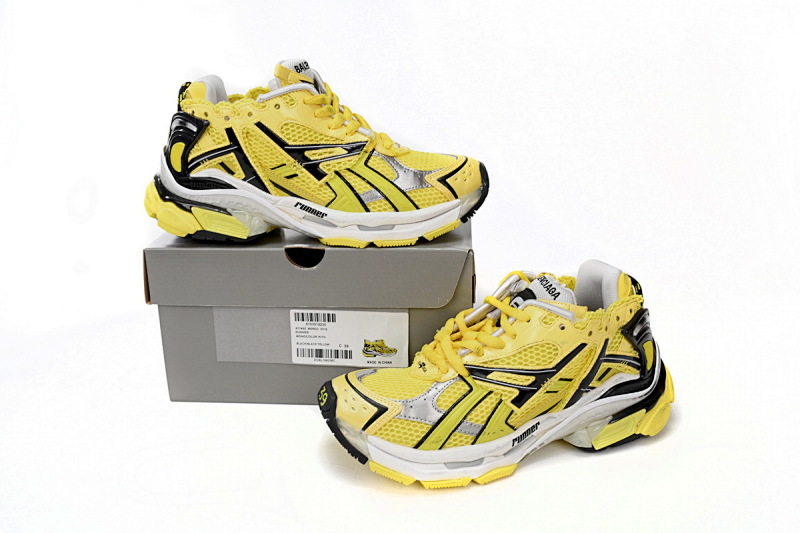 【EA5LJ】黑黄-30 巴黎世家7代减震运动跑步鞋 677402 W2RD3 0510 Balenciaga Black Yellow