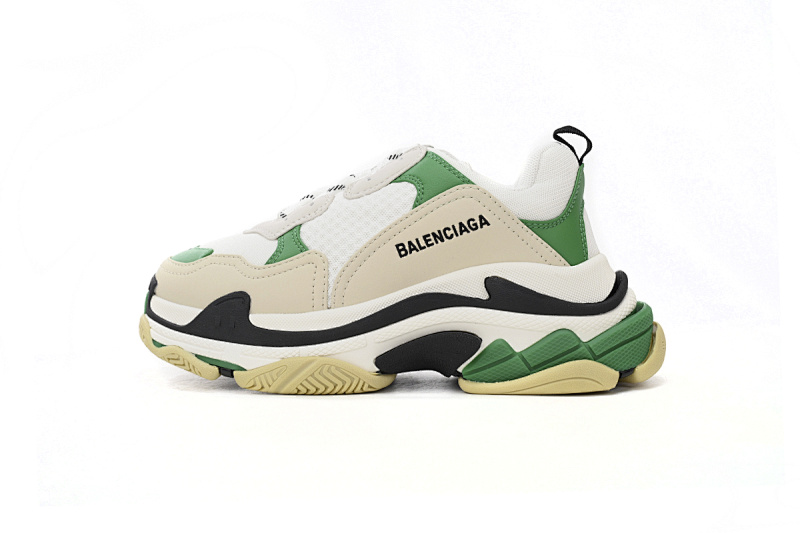【CA0LJ】黑白绿-40 巴黎1代复古老爹鞋 524039 W09O1 9090 Balenciaga Black And White Green