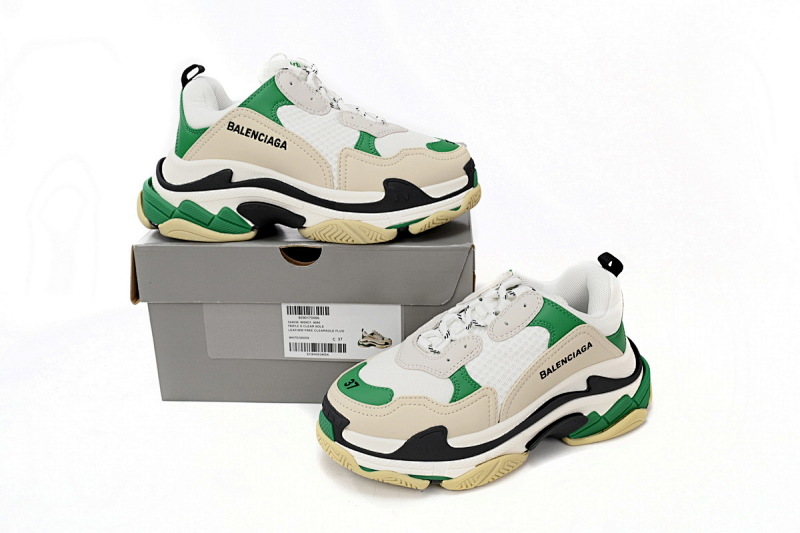 yupoo_372729_b3e92db7.jpg 【CA0LJ】黑白绿-40 巴黎1代复古老爹鞋 524039 W09O1 9090 Balenciaga Black And White Green