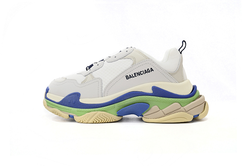 【CA0LJ】白蓝绿-50 巴黎1代复古老爹鞋 524039 W09E1 1900 Balenciaga Triple White Blue Green